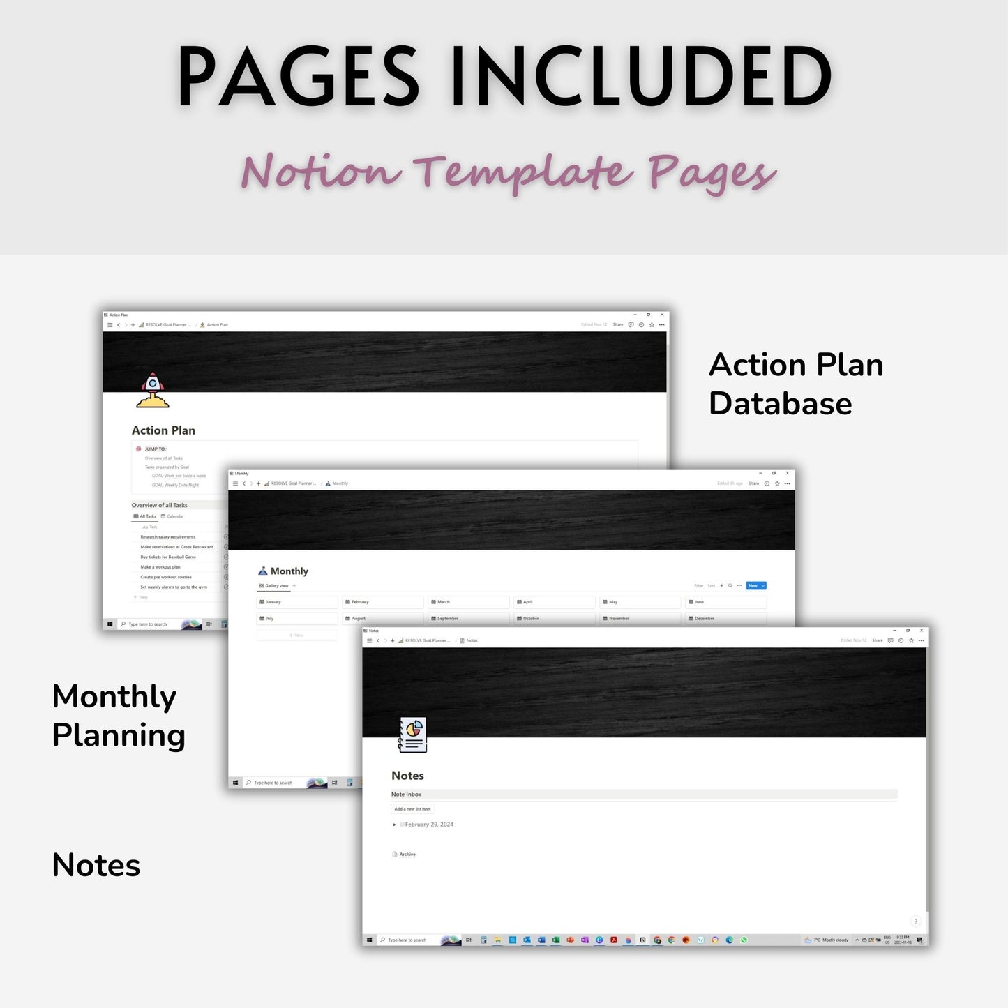 RESOLVE Goal Planning & Tracking Template For Notion