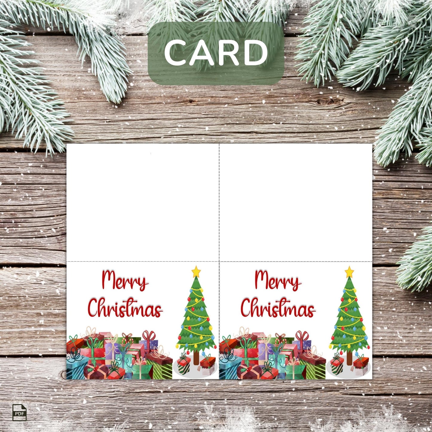 Printable Holiday Card Set - Presents