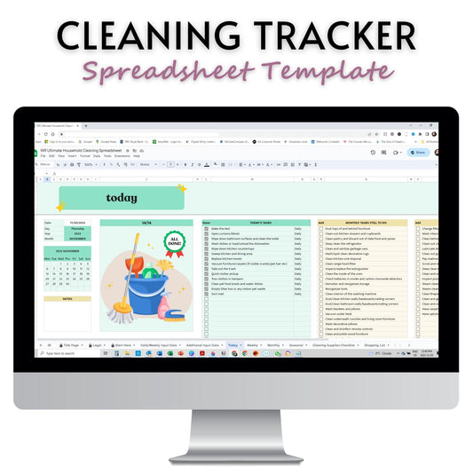 Ultimate Household Cleaning Spreadsheet Template