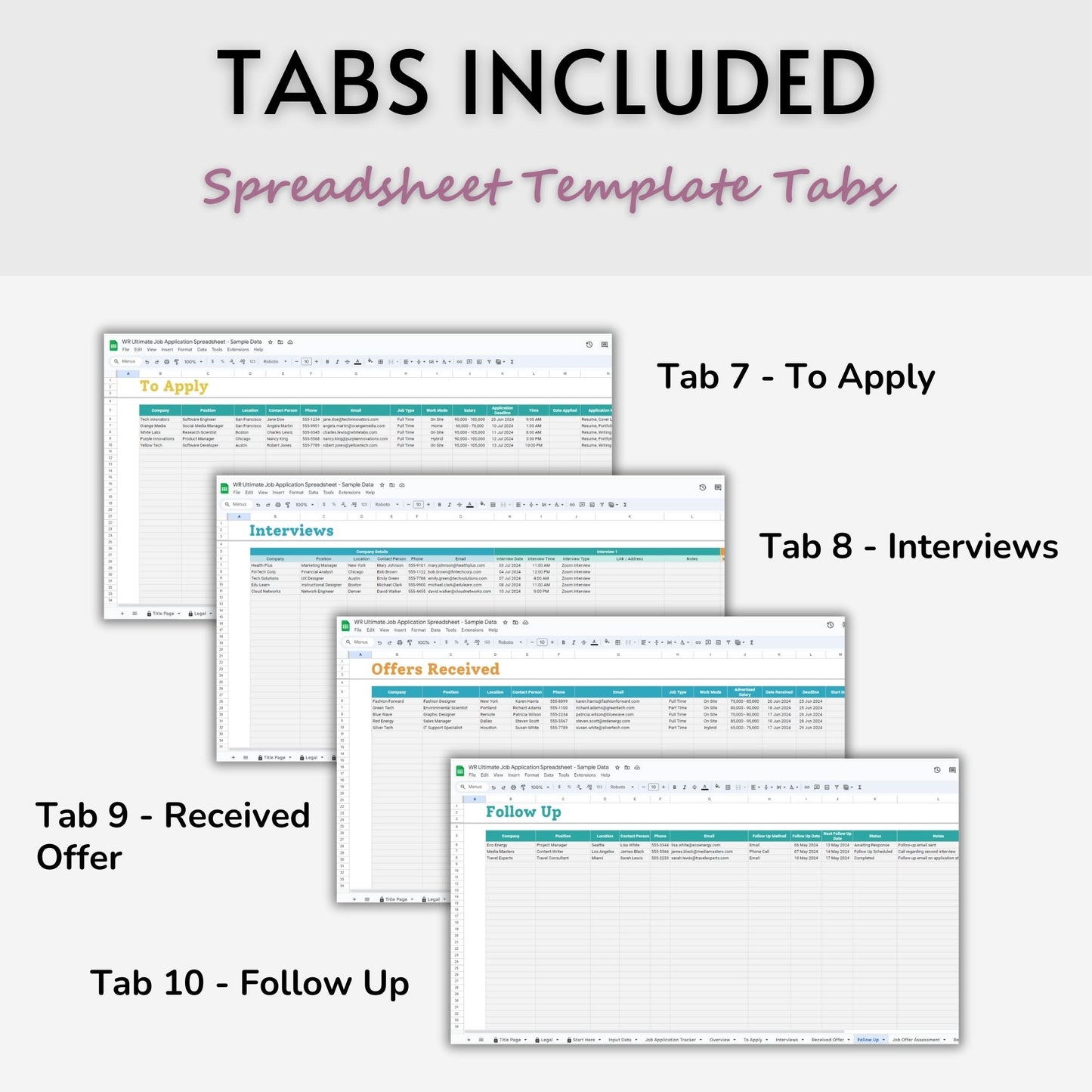 Ultimate Job Application Spreadsheet Template