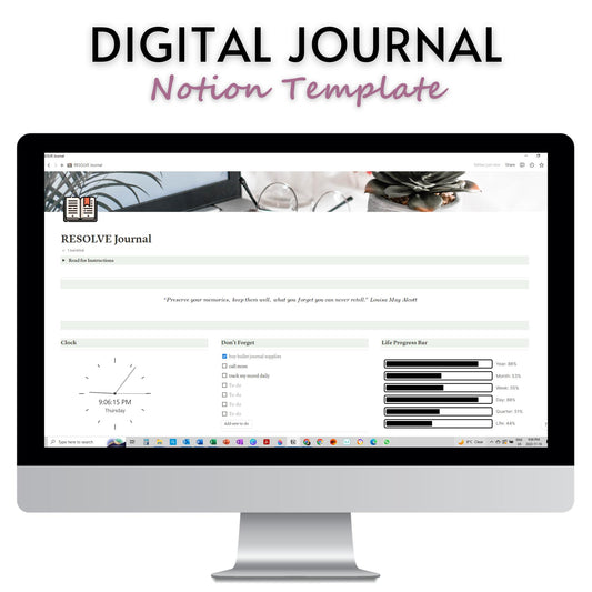 RESOLVE Daily Journal Template For Notion