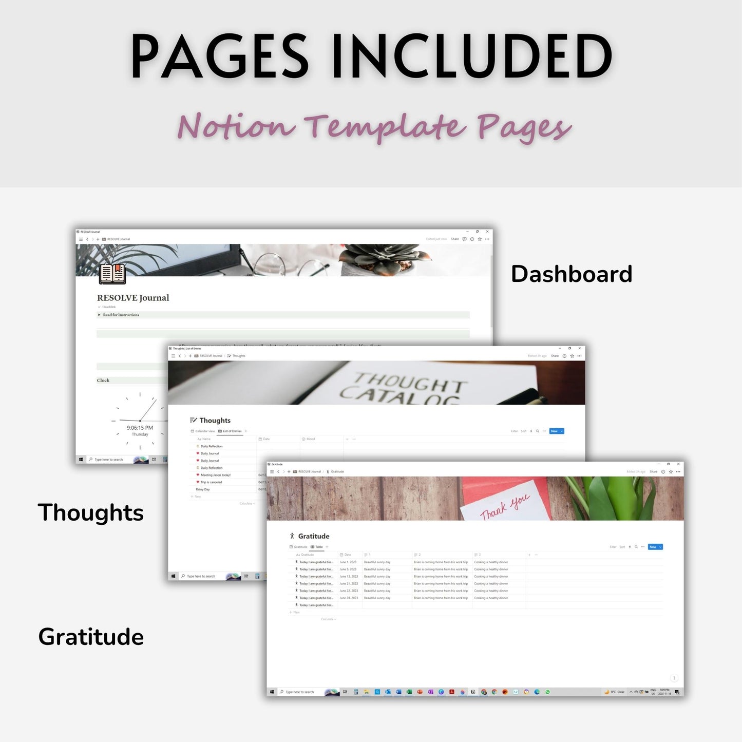 RESOLVE Daily Journal Template For Notion