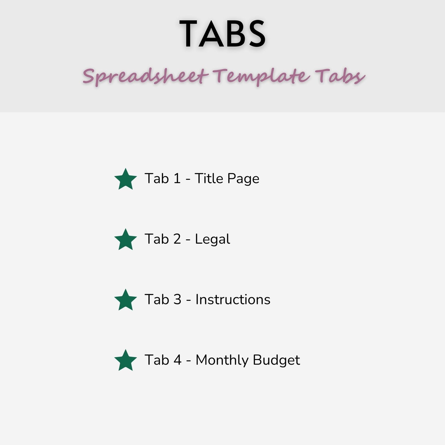 Monthly Budget Spreadsheet Template