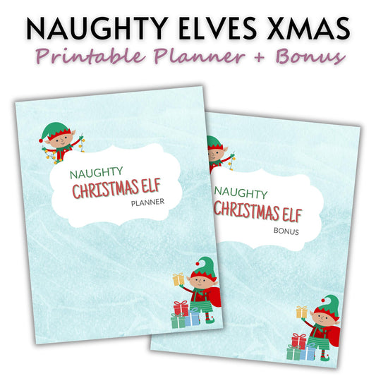 Naughty Elves Christmas Printable Planner