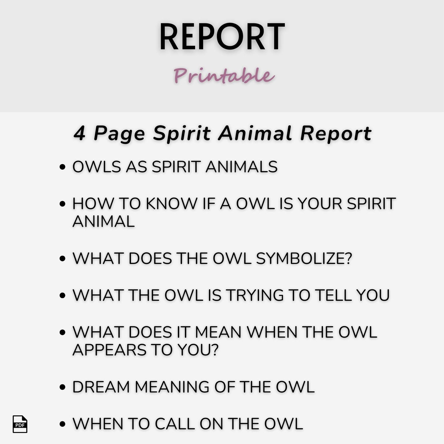 Owl Spirit Animal Journal