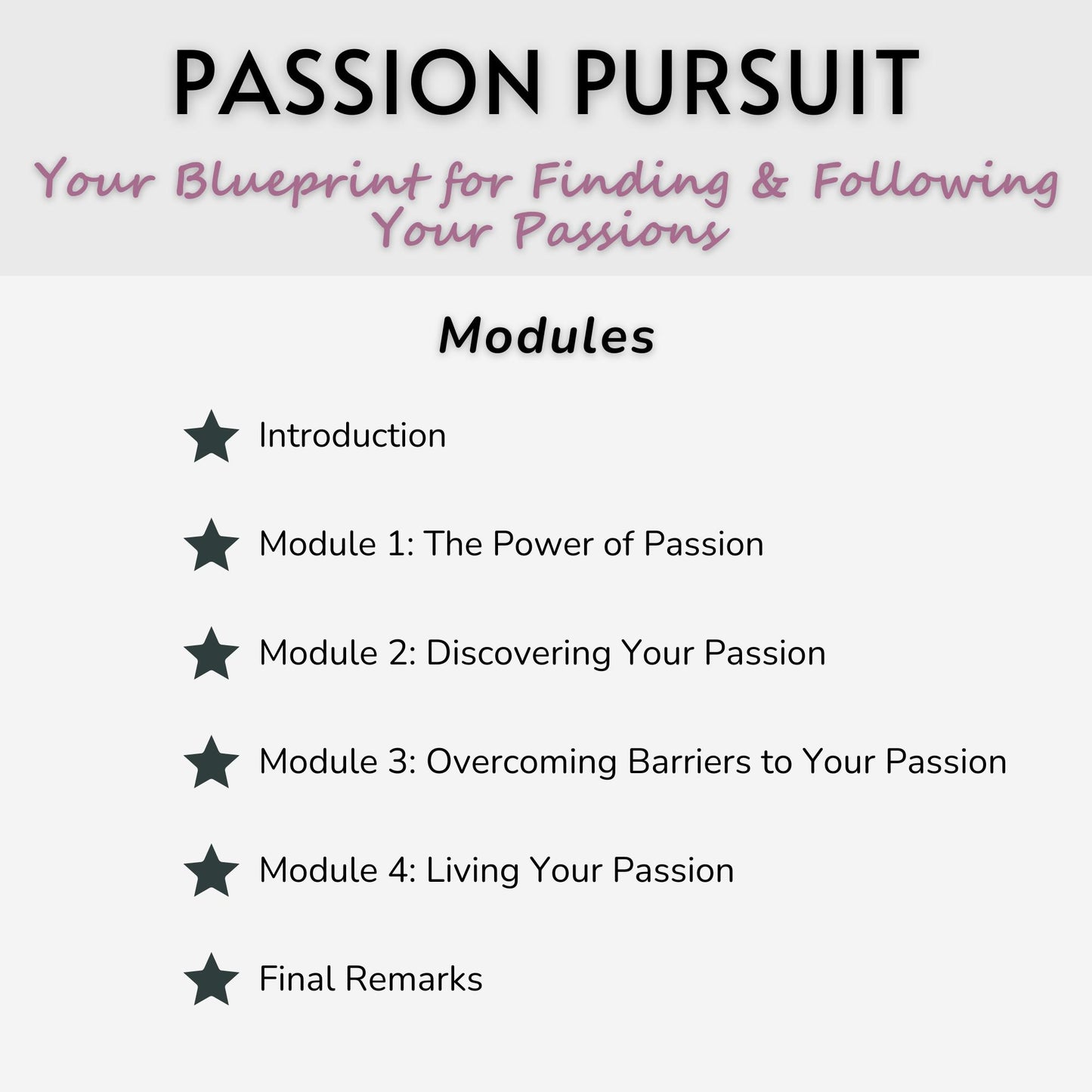 Passion Pursuit: Your Blueprint for Finding & Following Your Passions