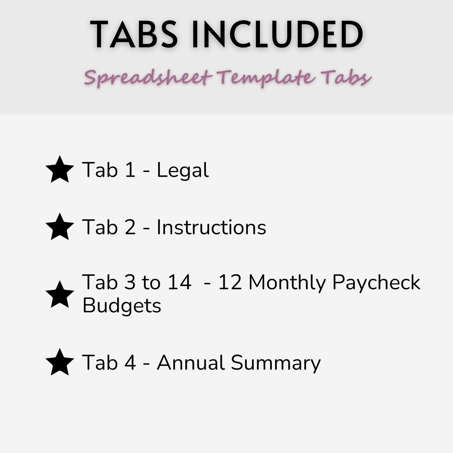 Simple Paycheck Budget Spreadsheet Template