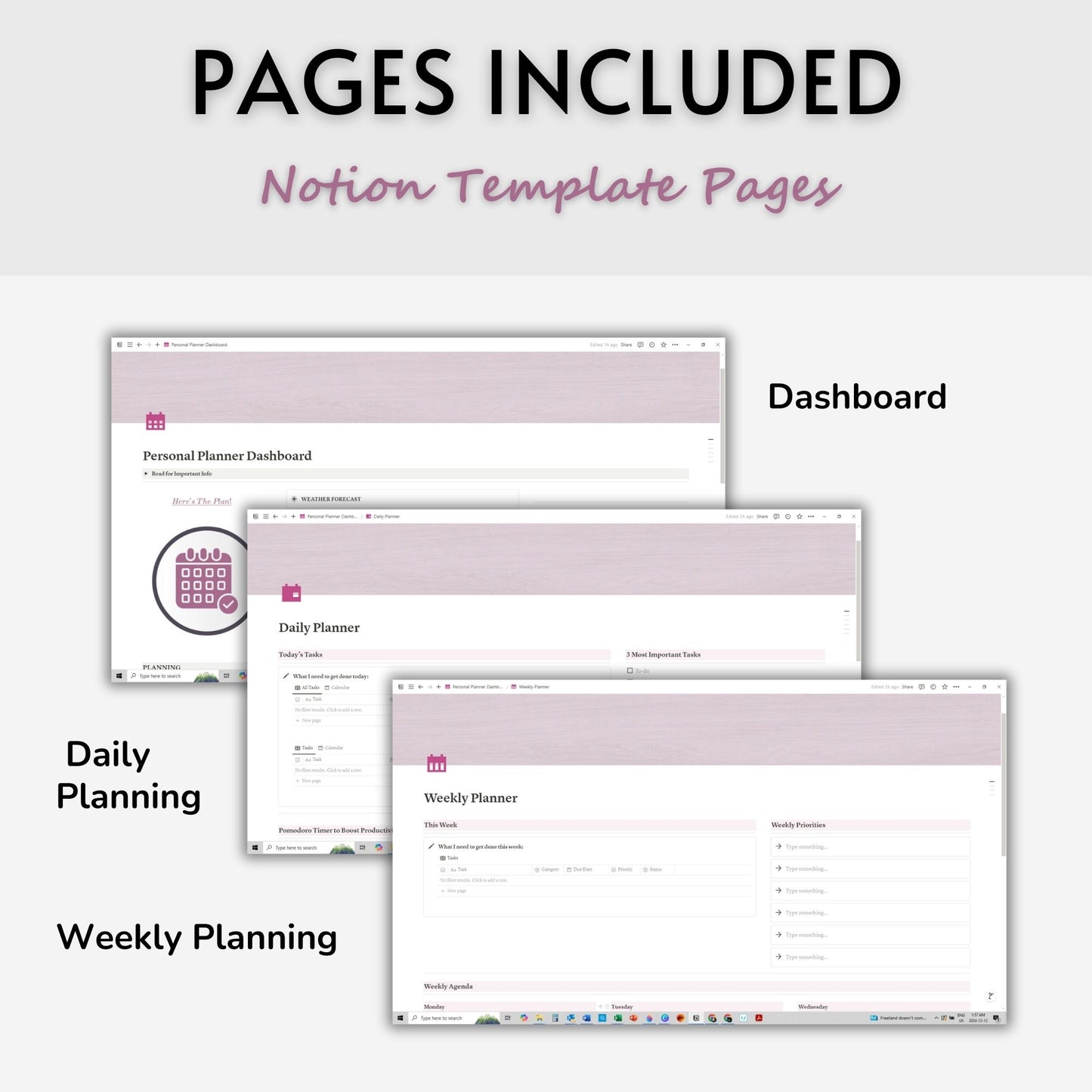 Personal Planner Template For Notion