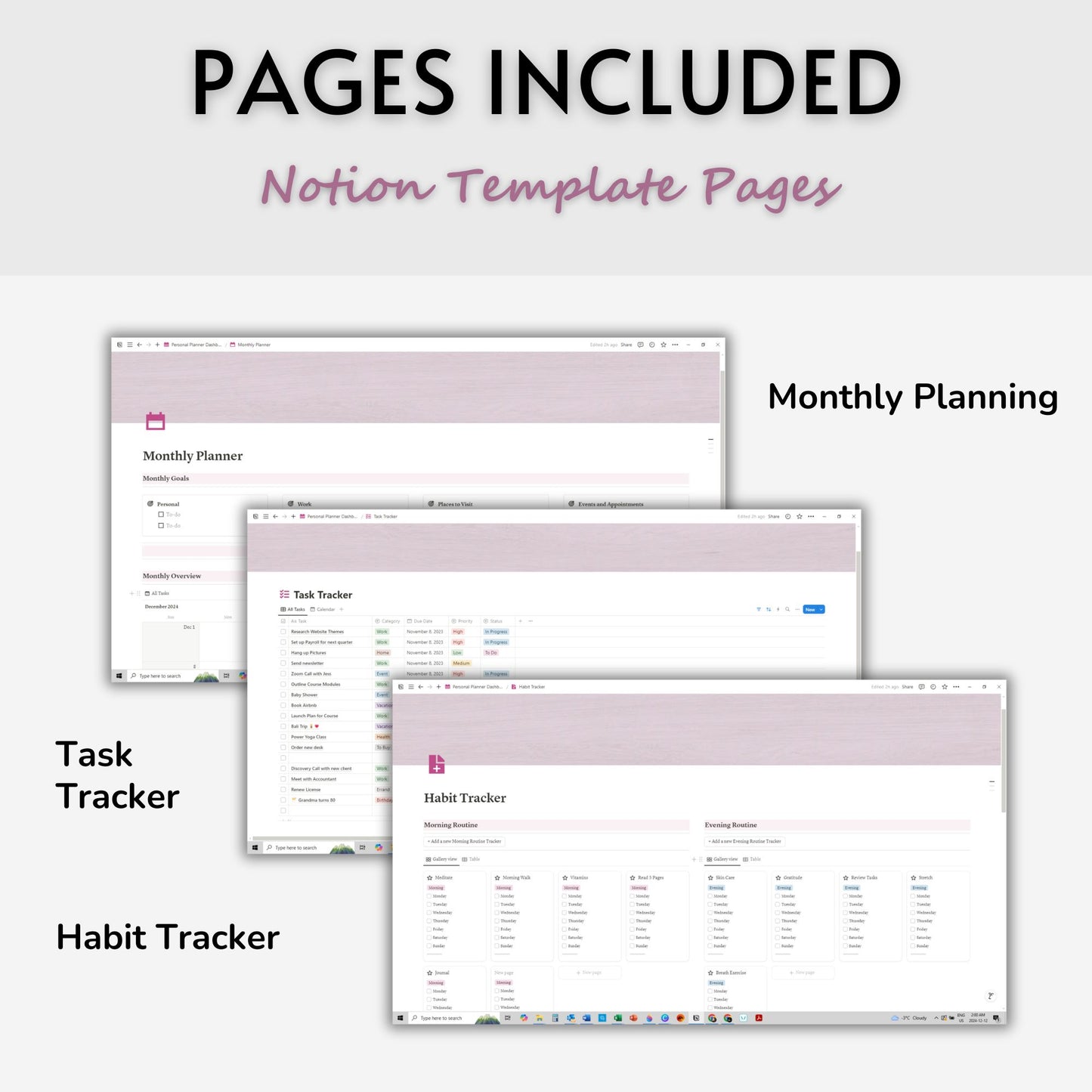 Personal Planner Template For Notion