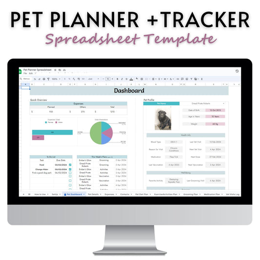 Ultimate Pet Care Planner Spreadsheet Template