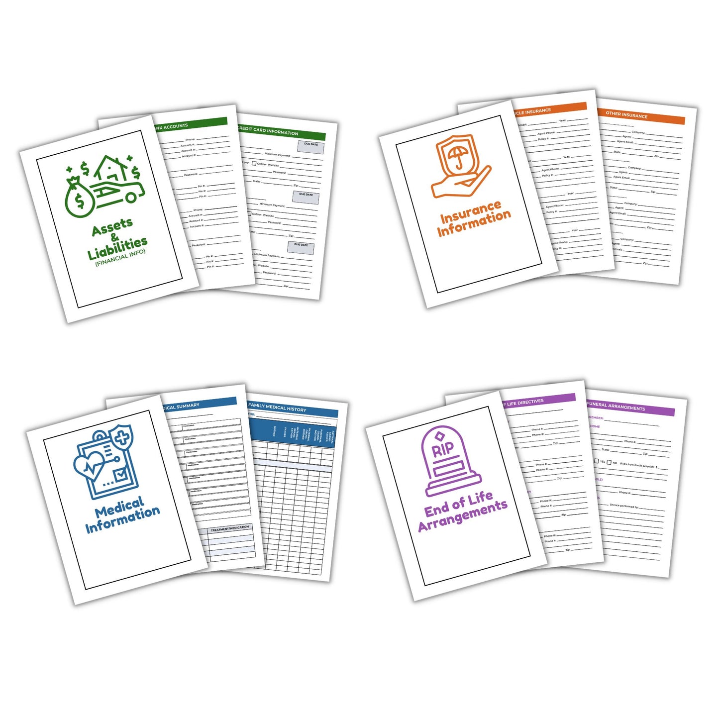 Family Vital Information Tracker - Printable Version