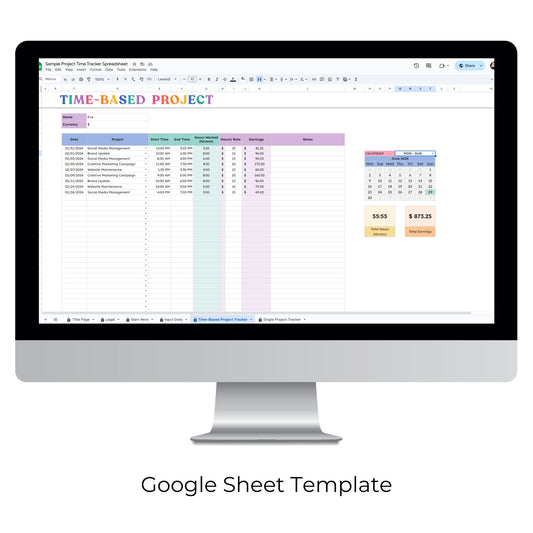 Project Time Management Spreadsheet Template