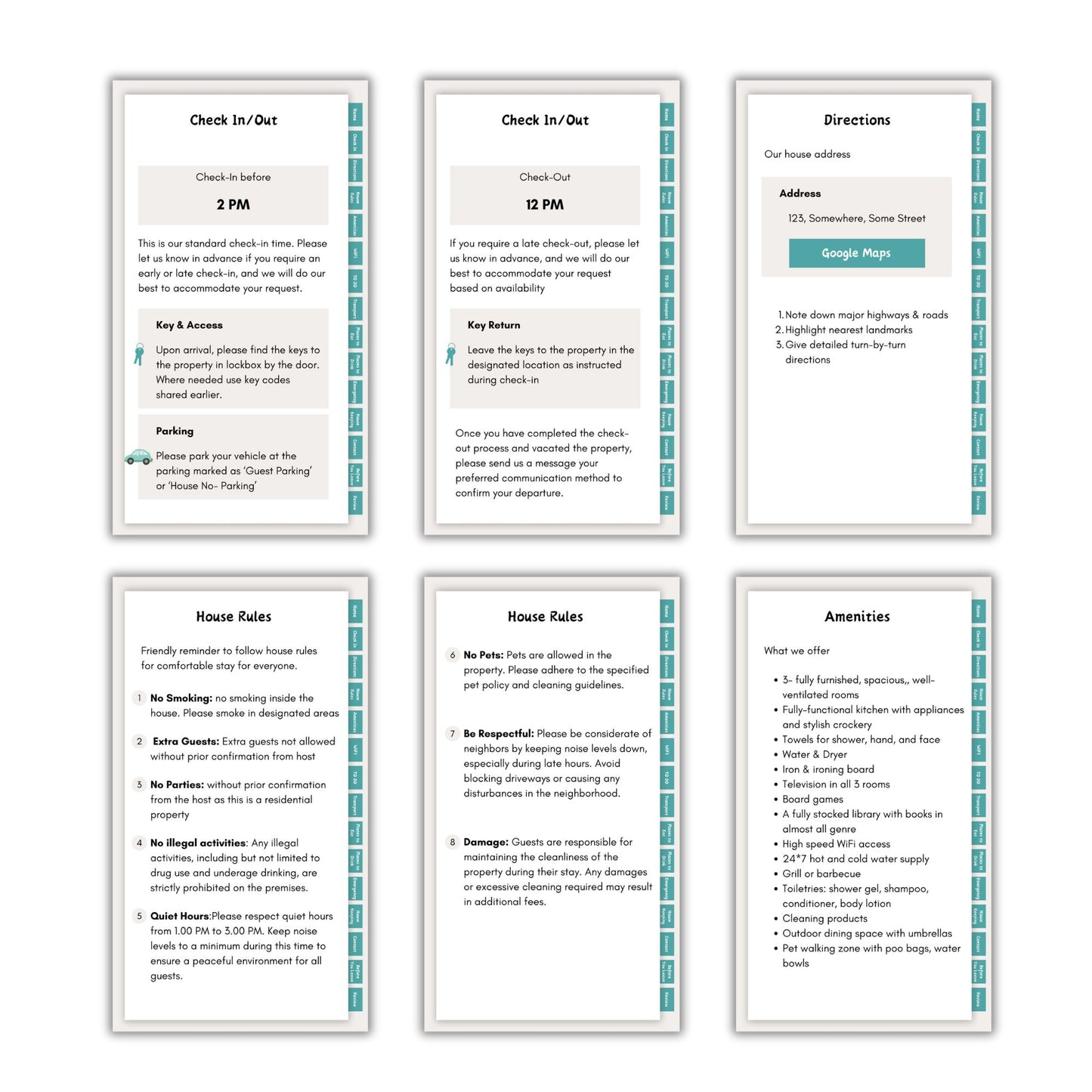 Rental Property Planner Spreadsheet Template + Customer Welcome Guide Template