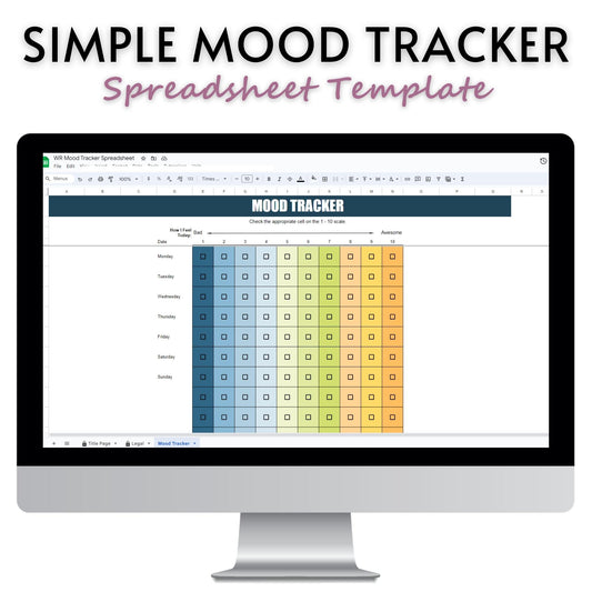 Simple Mood Tracker Spreadsheet