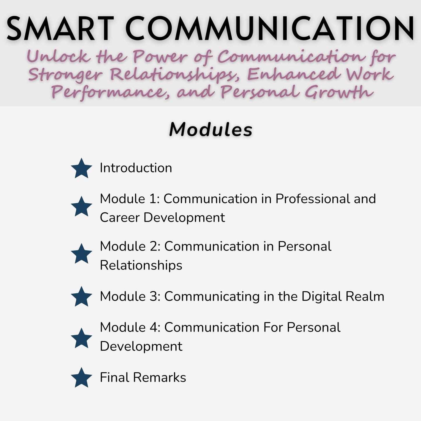 Smart Communication: Unlock the Power of Communication for Stronger Relationships, Enhanced Work Performance, and Personal Growth