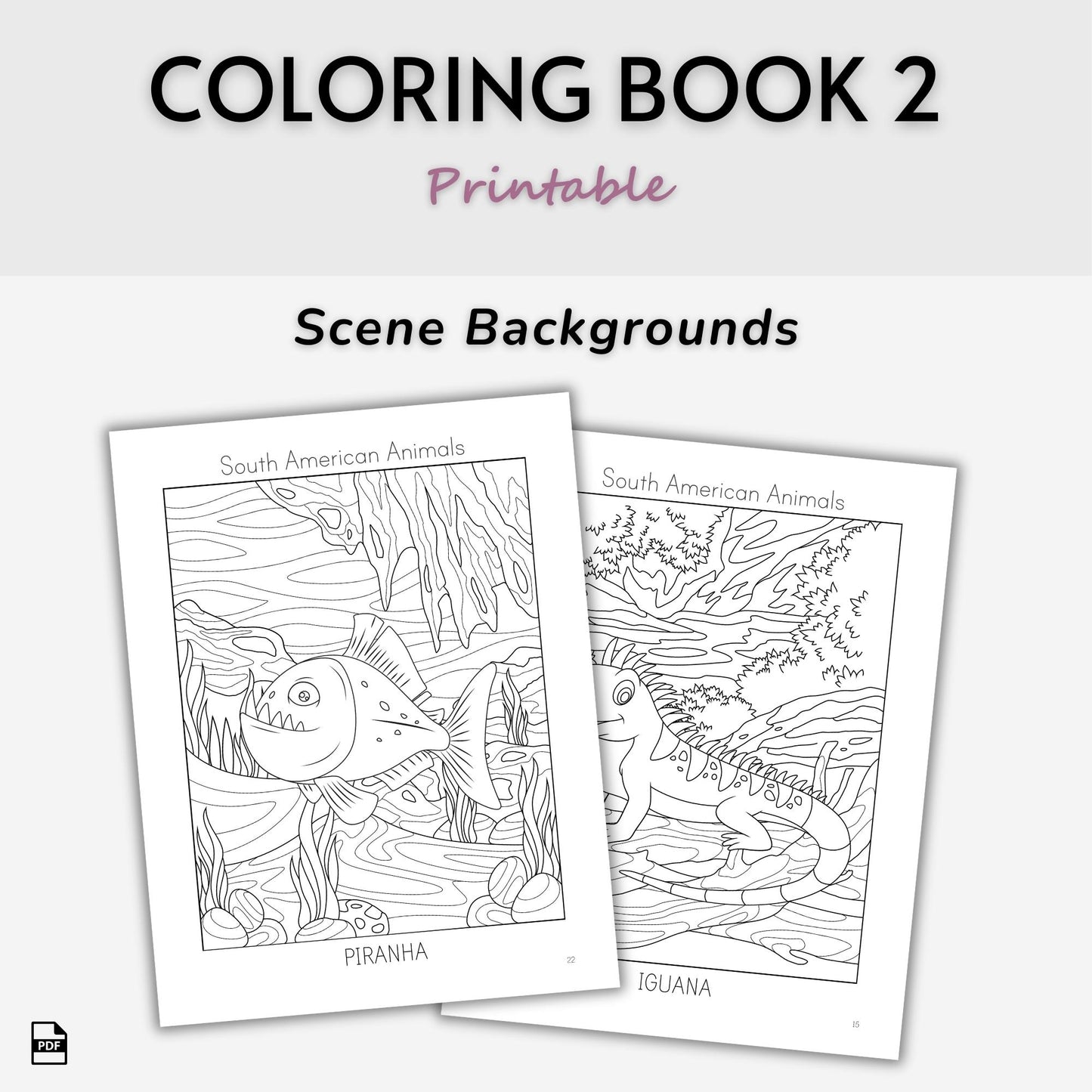 South American Animals Coloring Books