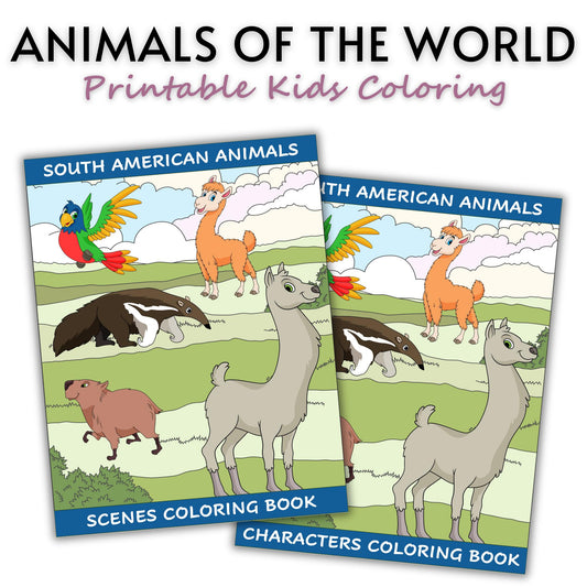 South American Animals Coloring Books