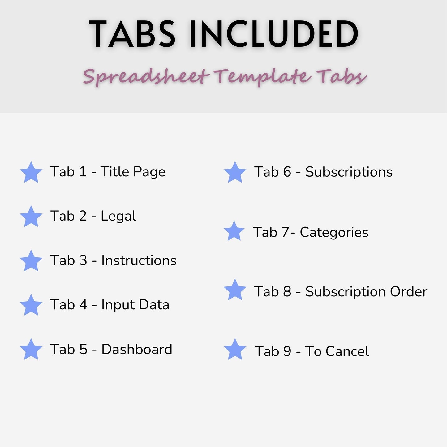 Ultimate Subscription Management Spreadsheet Template