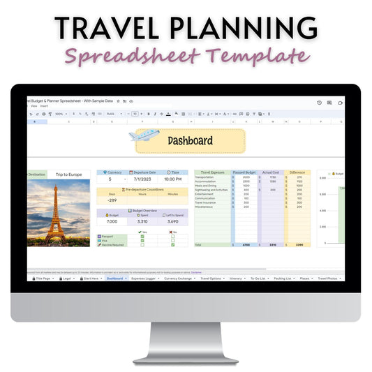 Travel Budget and Planner Spreadsheet Template
