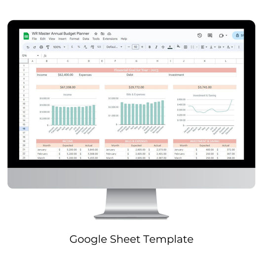 Annual Budget Spreadsheet Template